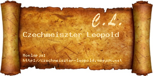 Czechmeiszter Leopold névjegykártya